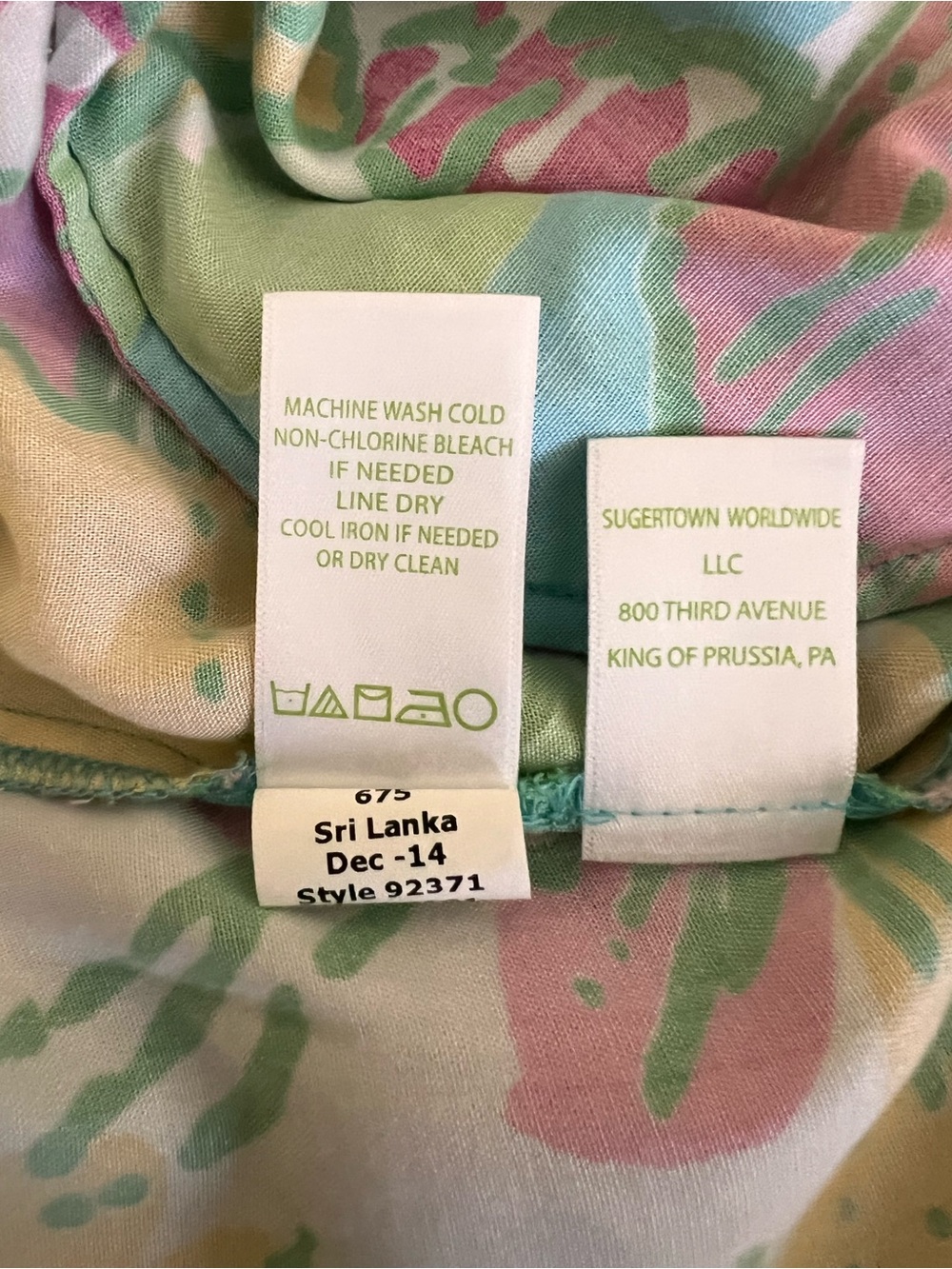 Lilly Pulitzer Pink, Green and Turquoise Floral Pallazo Pants Size L - Picture 7 of 9